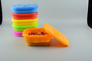 廠家訂制6寸硅膠保鮮盒 方形可折疊設計，打造便攜食品級便當盒新選擇